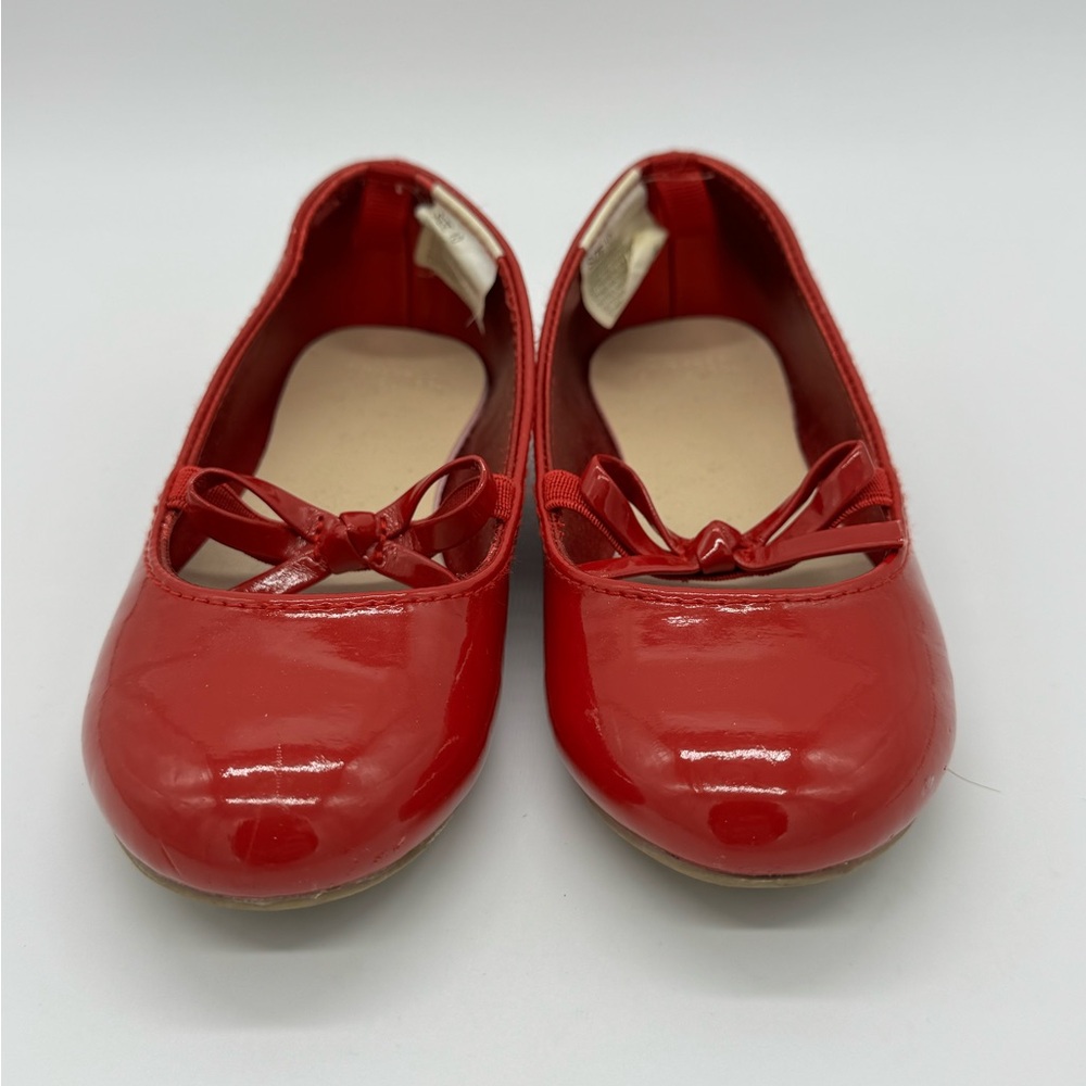 Gymboree Shiny Red Patent Leather Ballet Flats for Girls Sz 10